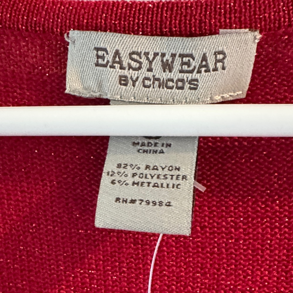 Chico's Red Metallic Sleeveless Tank - Picture 2 of 5